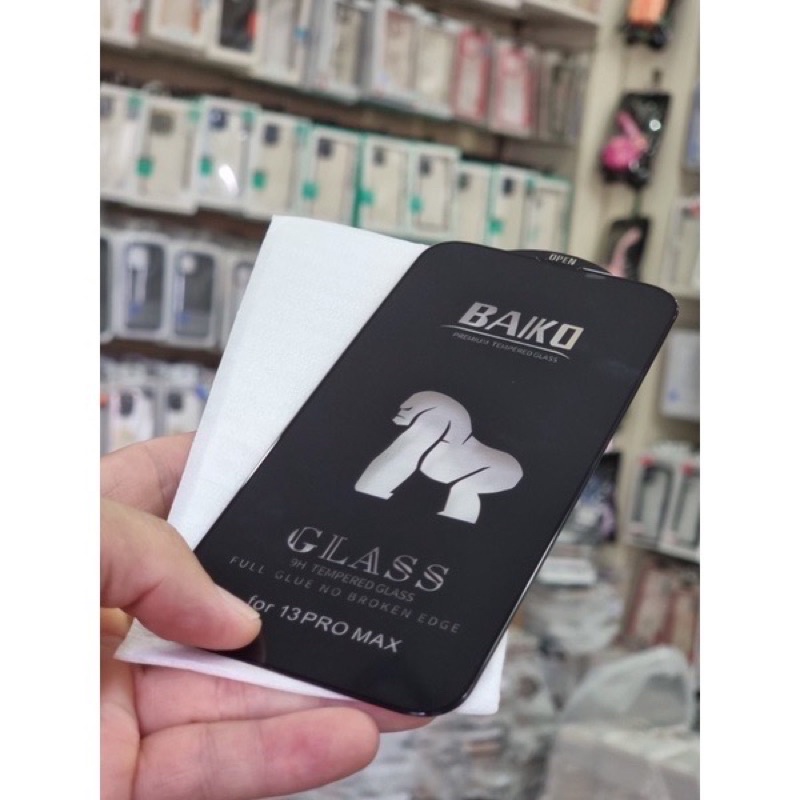 Kính cường lực Baiko Full màn hình dẻo cho iPhone 14 Pro Max, 13 Mini, 13 Pro Max, 12 Pro Max, 11, 11 Pro Max Xs Max, XR