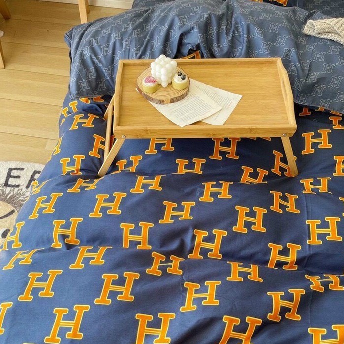 Trọn Bộ CHĂN GA GỐI MỀN, Hàng Cotton Poly Nhập Khẩu Mẫu CHỮ H XANH VÀNG Siêu Đơn Giản.Tinh Tế. Sang Trọng