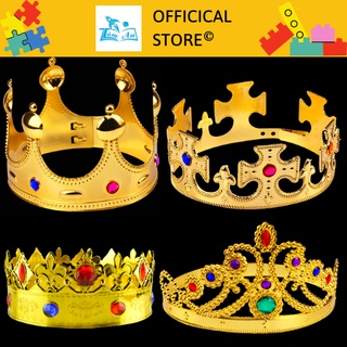 Vương miện hoàng tử/ nhà vua/ hoàng hậu vàng/bạc đính đá cho cả người lớn và trẻ nhỏ