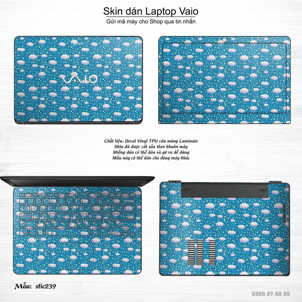 Skin dán Laptop Sony Vaio in hình Hoa văn sticker nhiều mẫu 39 (inbox mã máy cho Shop)