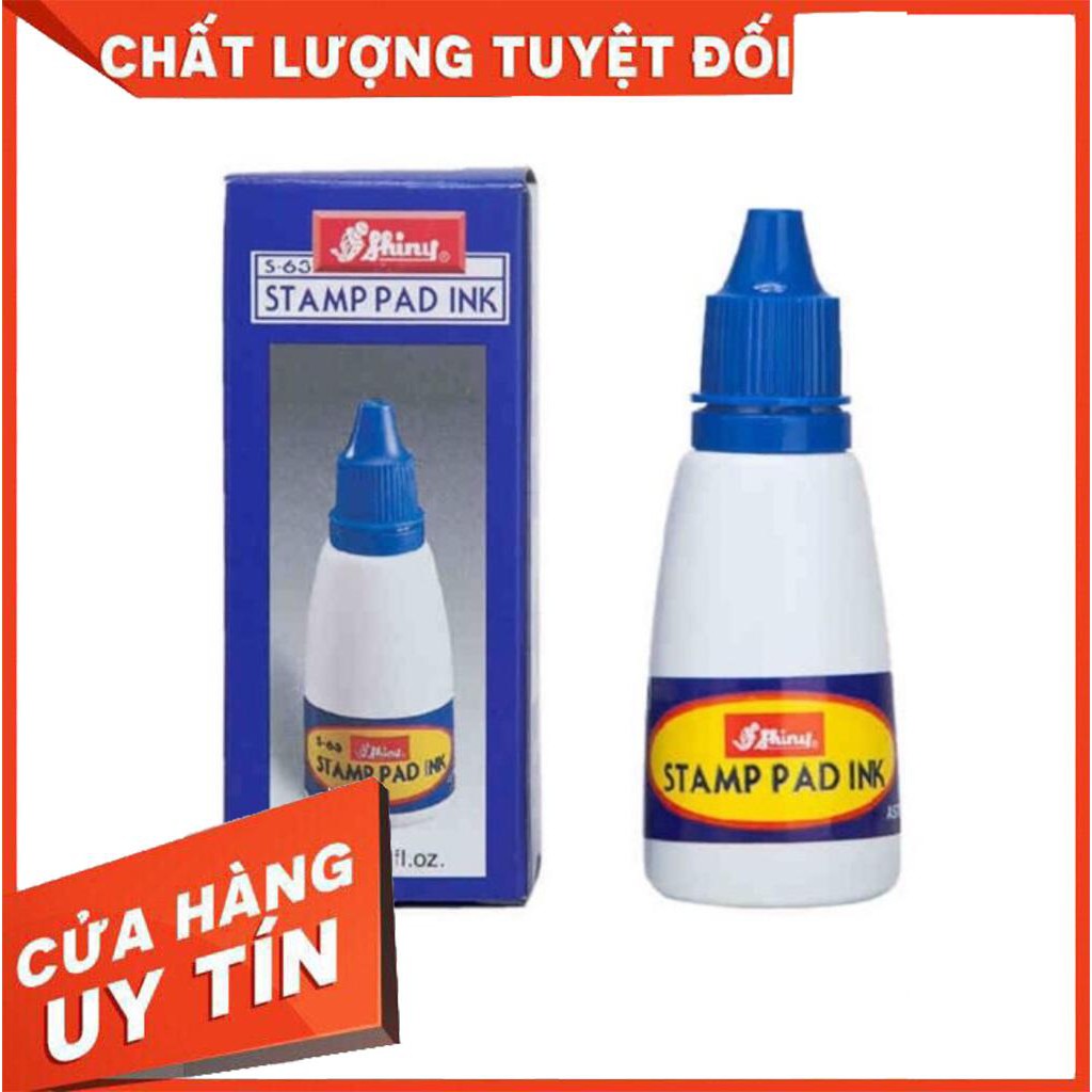 Mực dấu Shiny 28ml,mực dấu đỏ,mực dấu xanh,mực dấu đen