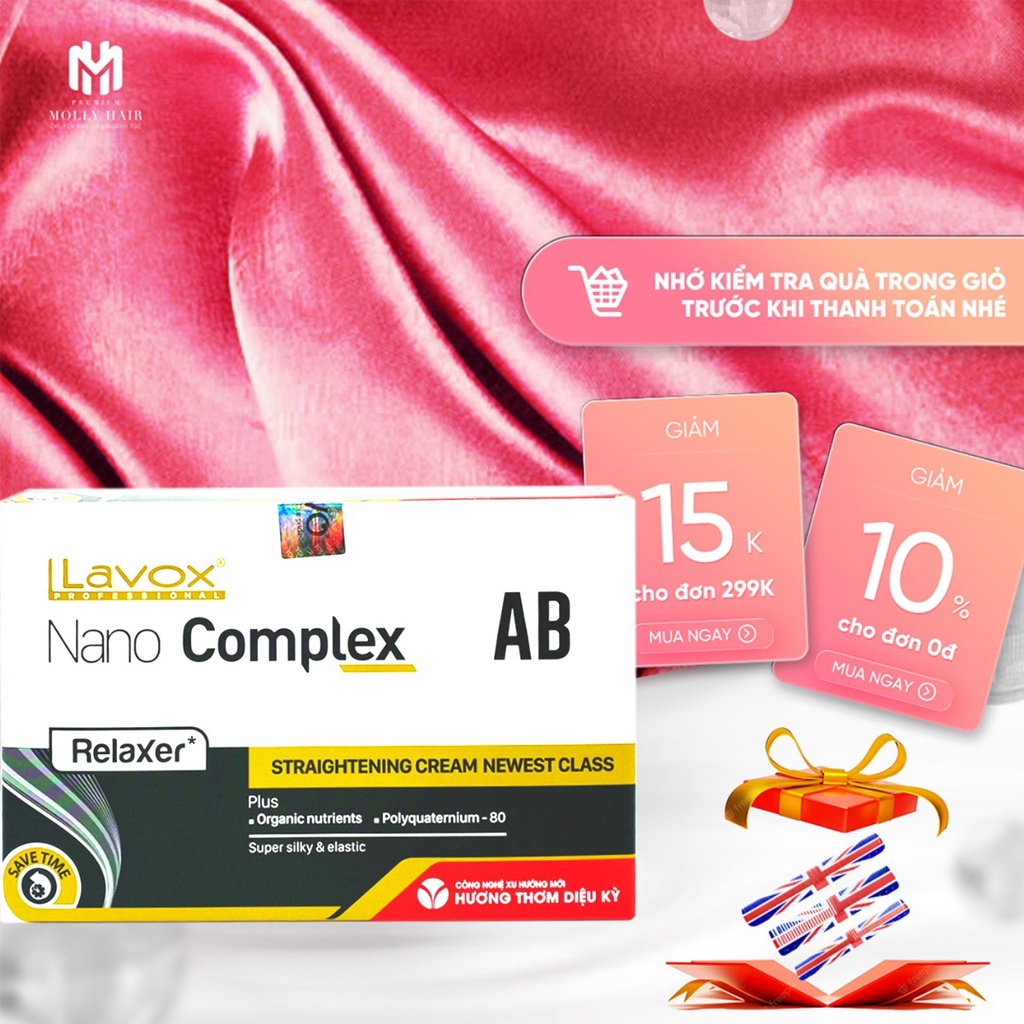 Thuốc ép tóc, thuốc duỗi tóc cao cấp MollyHair thương hiệu NanoComplex dành cho tóc khỏe, duỗi chuyên dùng tốt của salon