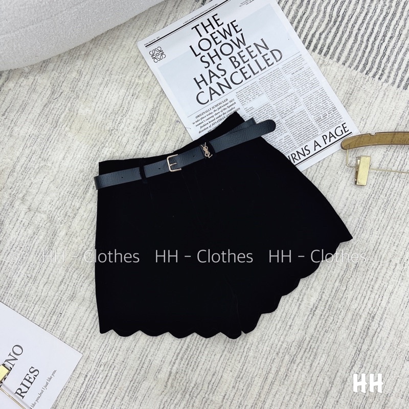 QUẦN SHORT NHUNG GỢN SÓNG KÈM ĐAI HÀNG QCL1 MS17267