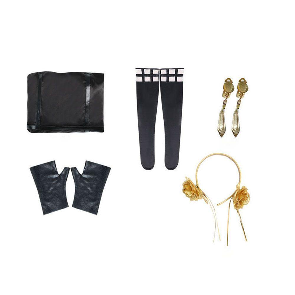 ANEMONE Bộ Đầm + Băng Đô + Bông Tai Thời Trang Hóa Trang Spy X Family Yor Forger