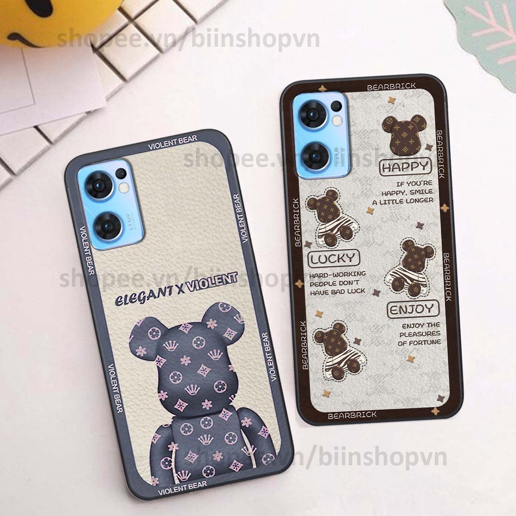 Ốp Oppo Reno7 / Reno7 Z 5G / Reno 7 hình gấu bear brick đẹp độc lạ, thời trang, cá tính