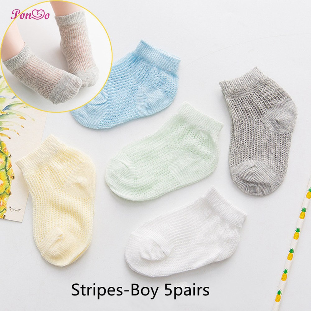 Bộ 5 Đôi Vớ Cotton Mềm Mại Cho Bé (0-5 Tuổi)