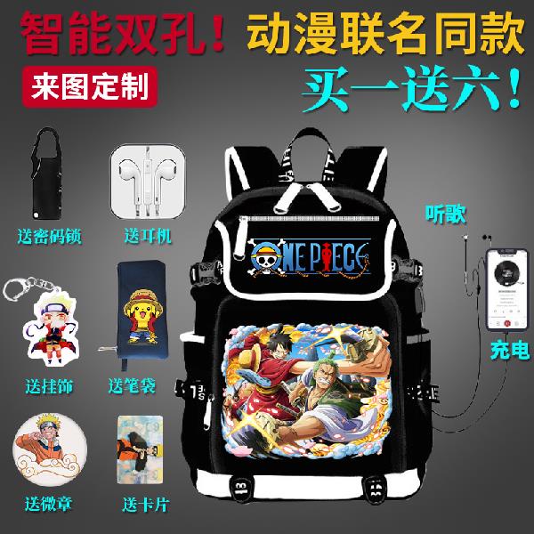 Balo Đi Học In Hình ONE Piece Luffy Sauron ONE Piece Độc Đáo Cho Học Sinh Tiểu Học