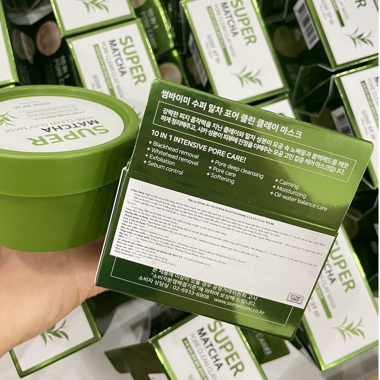 Mặt Nạ Đất Sét Trà Xanh SOME BY MI Super Matcha Làm Sạch Lỗ Chân Lông 100g