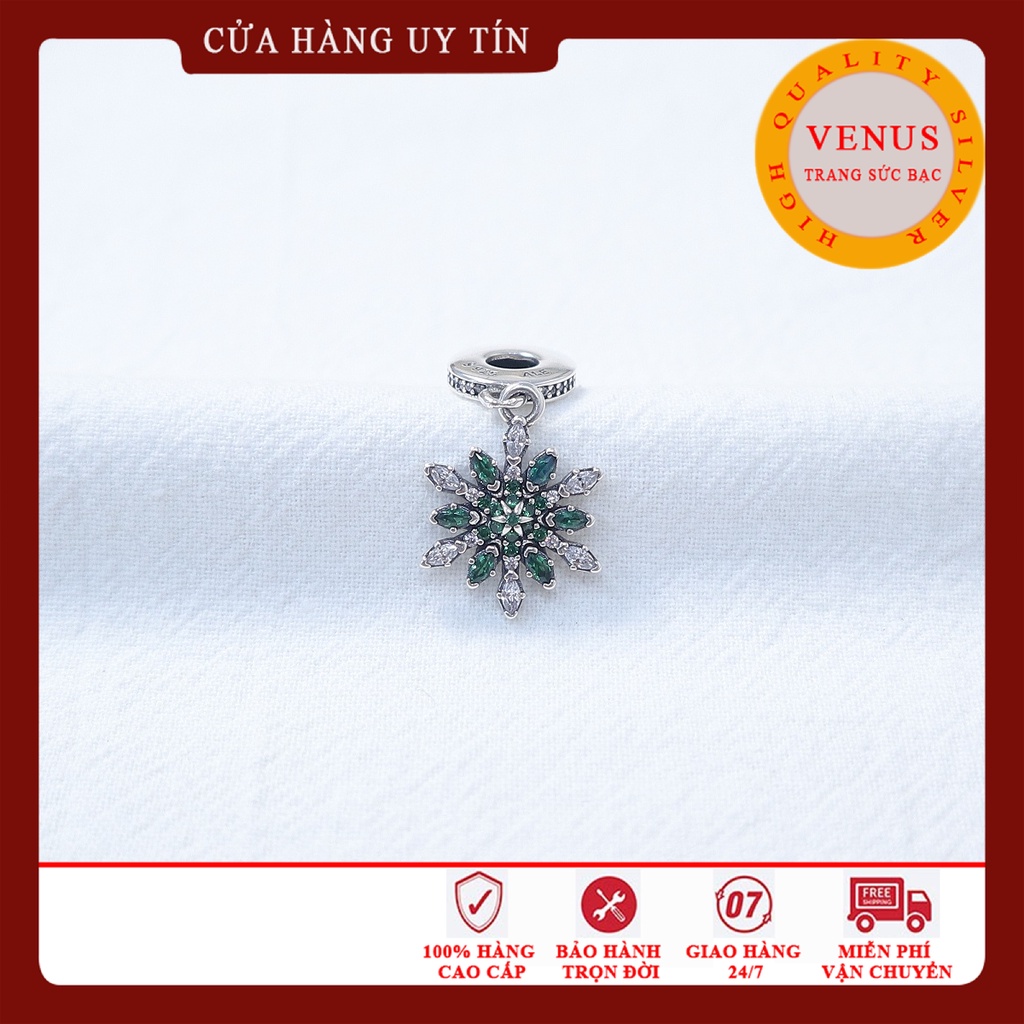 [Charm bạc 925 cao cấp] Charm treo bông tuyết- Mã sản phẩm VENUSBT