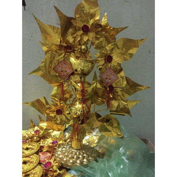 Cây Lá Ngọc Cành Vàng _ Cây Trang Trí Oản Cao Cấp