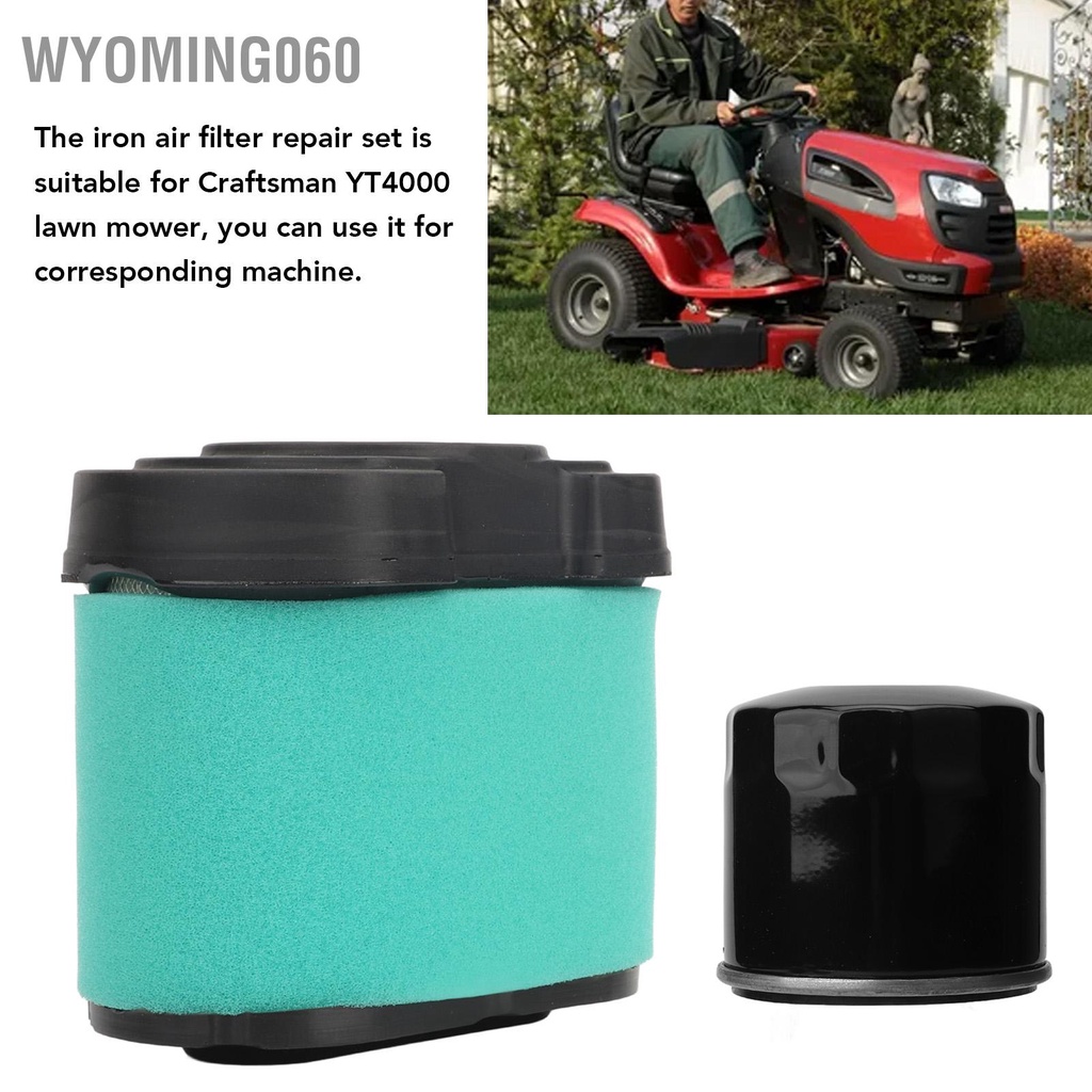 Wyoming060 Bộ sửa chữa bộ lọc khí bằng sắt Cao su bugi nhiên liệu Khóa phụ kiện tông đơ cho Thợ thủ công YT4000 Máy cắt cỏ 792105