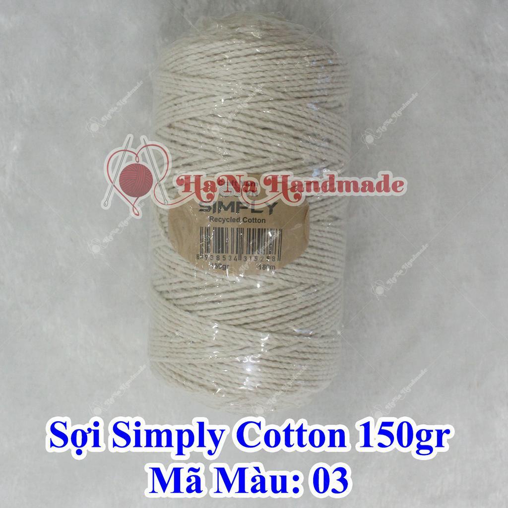 Sợi simply cotton 30k/cuộn/150gram