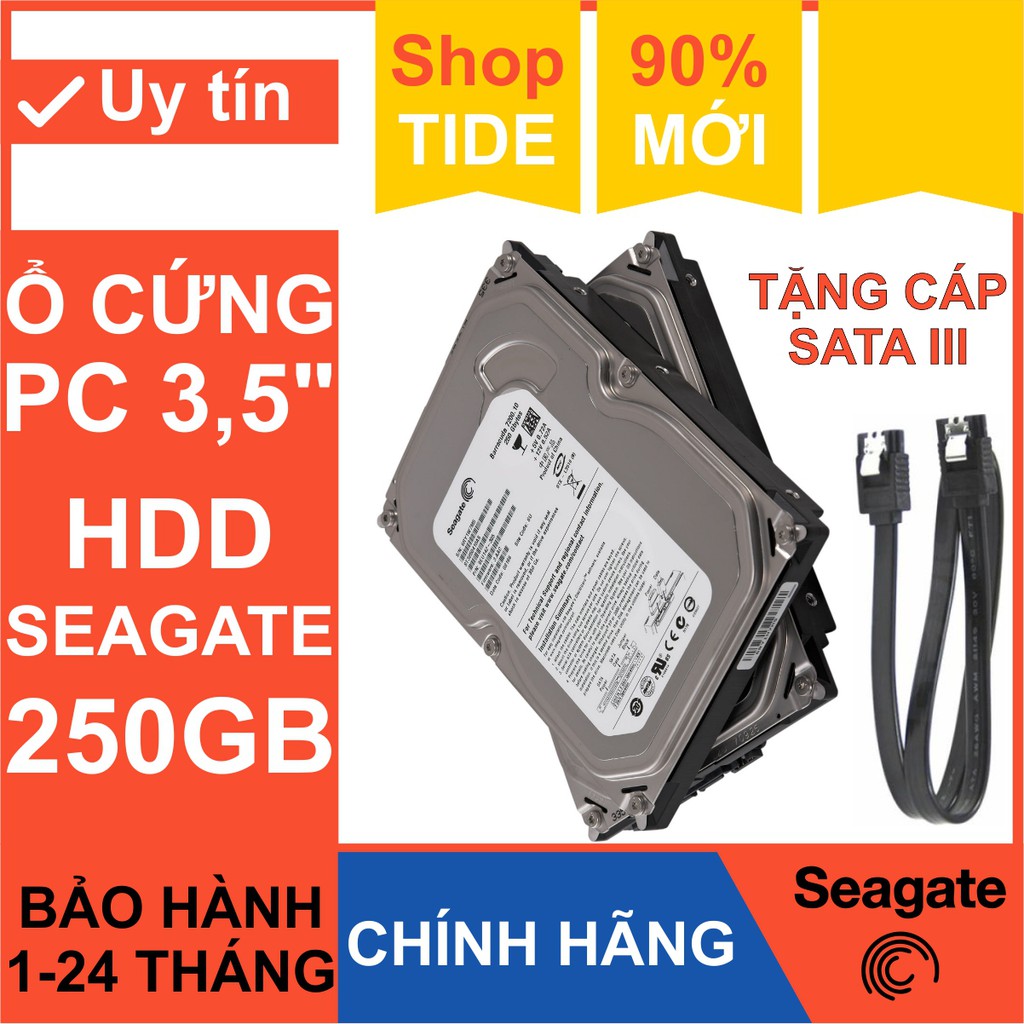 5 Option Ổ cứng HDD 3.5” Seagate 250GB Chính Hãng – Bảo hành từ 1-24 tháng 1 đổi 1 – Tháo máy đồng bộ mới 99%