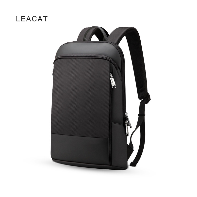 Leacat Balo đựng laptop 15.6 inch siêu nhẹ màu đen thời trang cao cấp