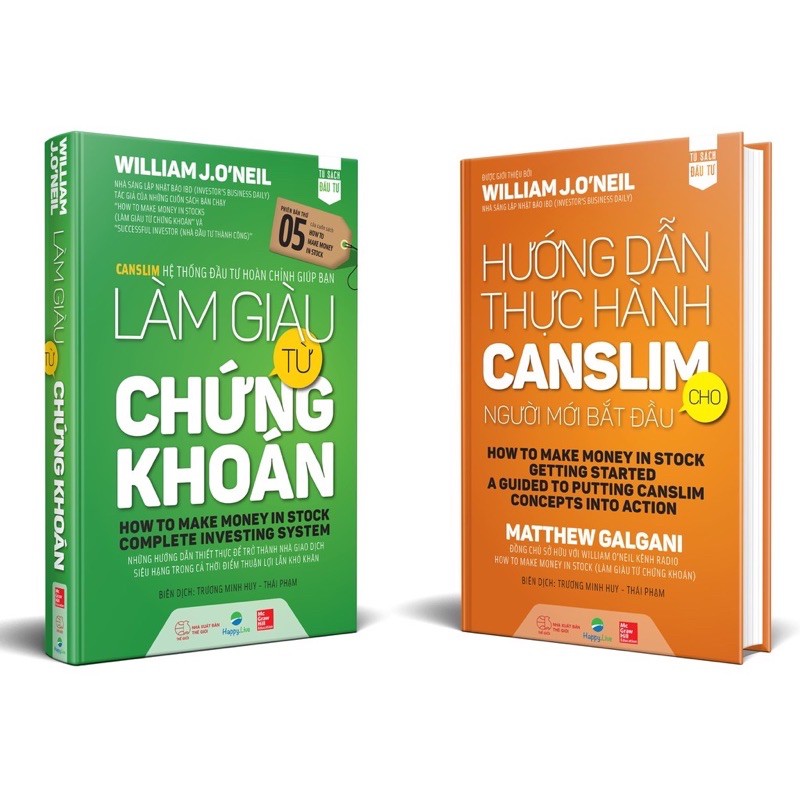 Sách - Combo Làm Giàu Từ Chứng Khoán phiên bản mới + Hướng Dẫn Thực Hành CANSLIM Cho Người Mới Bắt Đầu