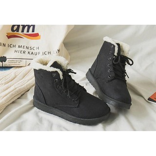 Boots Nữ Thời Trang Cao Cấp- Giày Boots Nữ Lót Lông Mùa Đông Phong Cách Hàn Quốc Siêu Hot