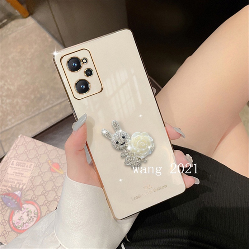 Ốp Điện Thoại Mềm Hình Hoa Trà Đính Đá Sang Trọng Cho Realme C35 / 9 Pro + / 9Pro / 9i 2022