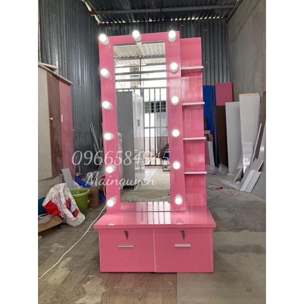 Bàn trang điểm gường lùa kèm đèn 1m7x70cm Freeship hcm 15km