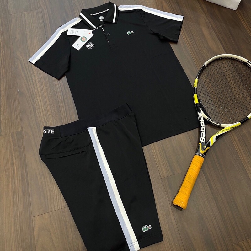 Đồ bộ nam, bộ thể thao nam Lacoste mẫu mới nhất chất liệu poly gai cao câp