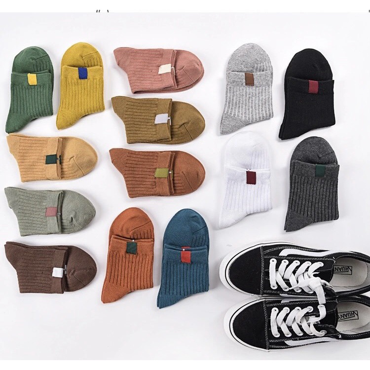 Tất Cổ Vừa Nam/ Nữ Freesize ERASHOP 074116 - Màu Trơn Đơn Giản, Phù Hợp Mang Sneaker, Co Giãn 4 Chiều, Siêu Rẻ Đẹp