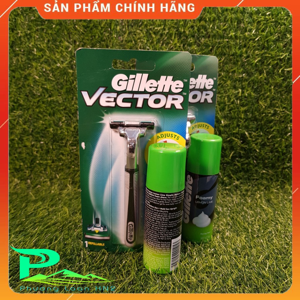 Combo Dao cạo râu Gillette lưỡi kép và Bọt cạo râu Gillette 50g