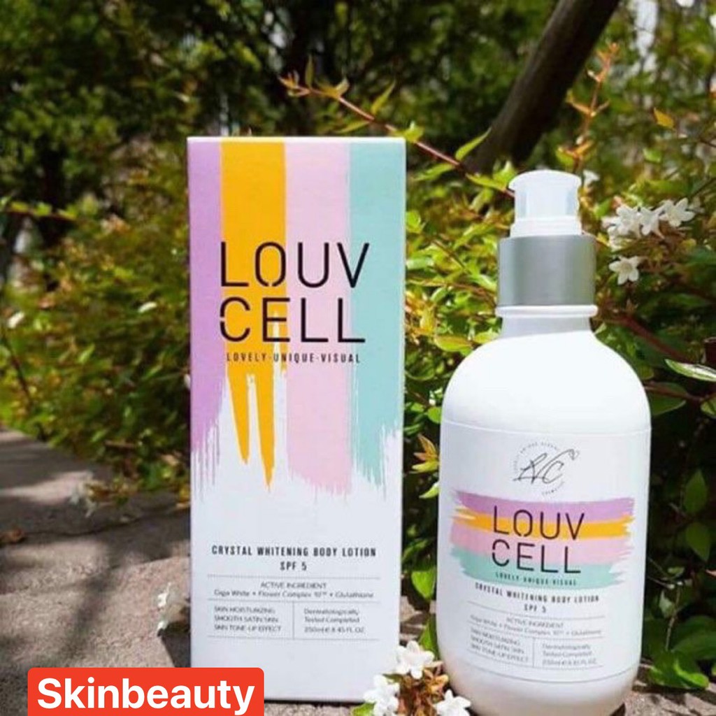 Kem dưỡng trắng da body Louv Cell Crystal Whitening Body Lotion 250ml - HÀNG CHÍNH HÃNG