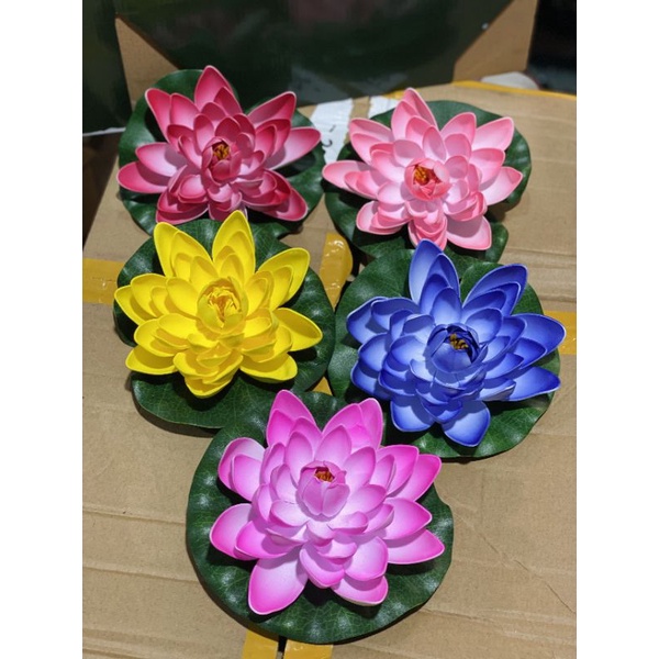 Hoa Sen Xốp Cánh 17cm_Hoa Sen Lụa Cao Cấp Thả Nước Nổi