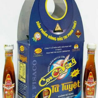 [NƯỚC MẮM TRUYỀN THỐNG] Hộp 10 Chai Nước Mắm Tứ Tuyệt 40 độ đạm chai thủy tinh 27ml