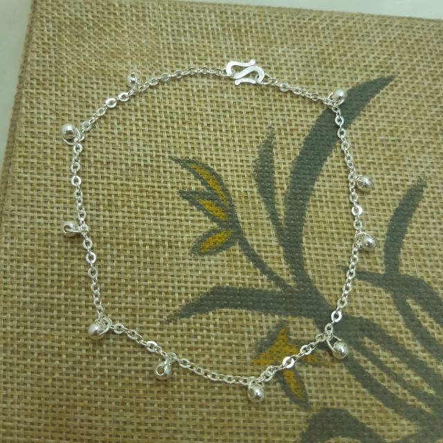 Lắc chân bạc nguyên chất