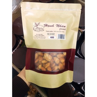 400G Hạnh Nhân Rang Bơ Cao Cấp Vỏ Siêu Mỏng