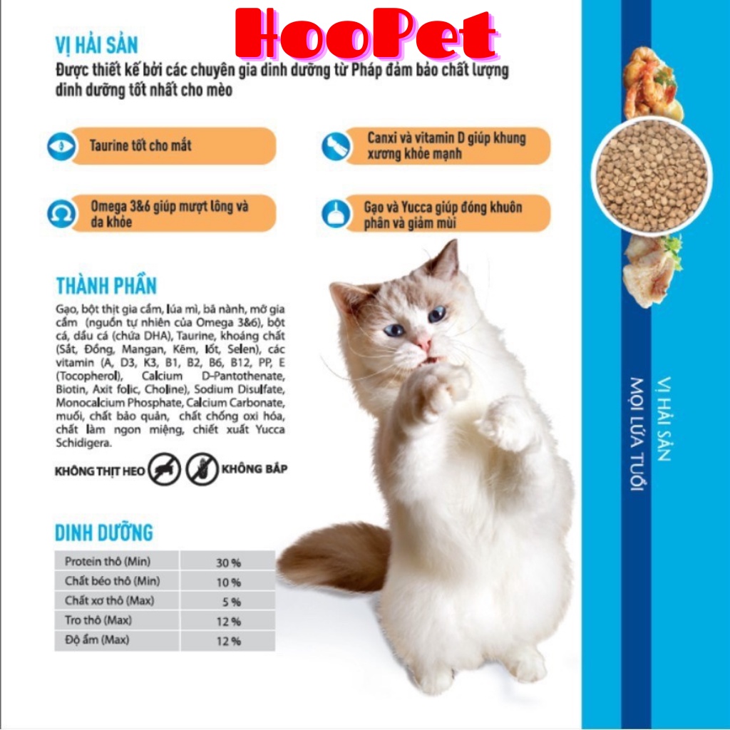 Thức Ăn Cho Mèo Hạt Minino Đủ Vị Gói 350gr- HooPet Shop