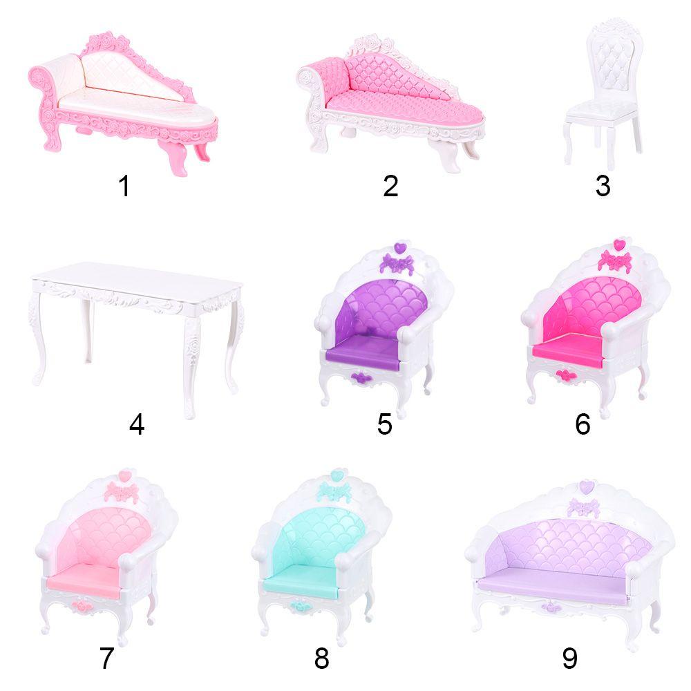 Mô Hình Ghế Sofa Mini Màu Cầu Vồng Dễ Thương Trang Trí Nhà Búp Bê Tỷ Lệ 1:12