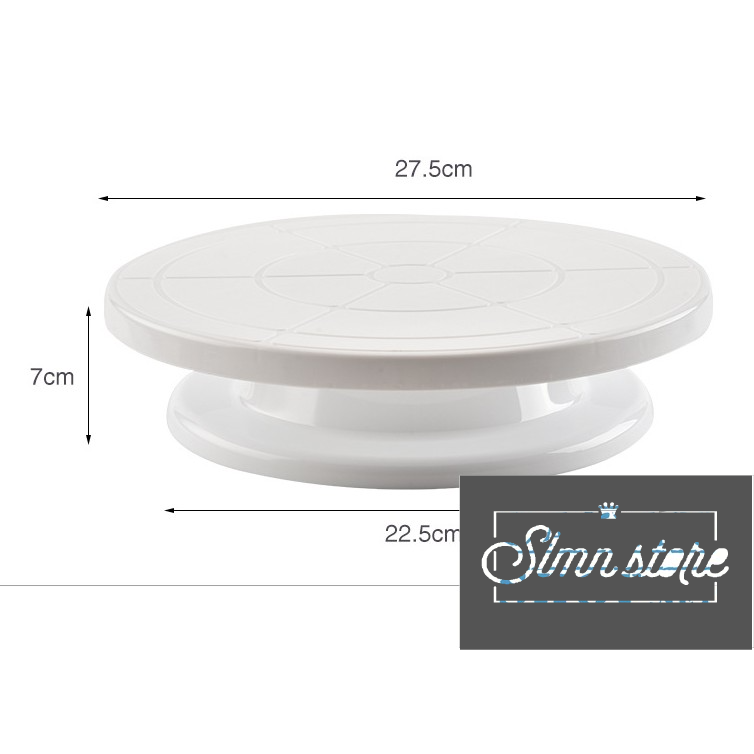 Bàn xoay trang trí bánh kem, dụng cụ trang trí bánh kem, bắt bông kem, 6 đui bắt bông kem tiện lợi