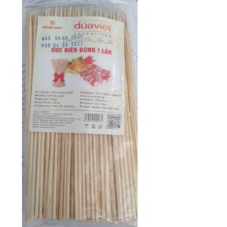 Que xiên gỗ túi 200g, dài 20cm