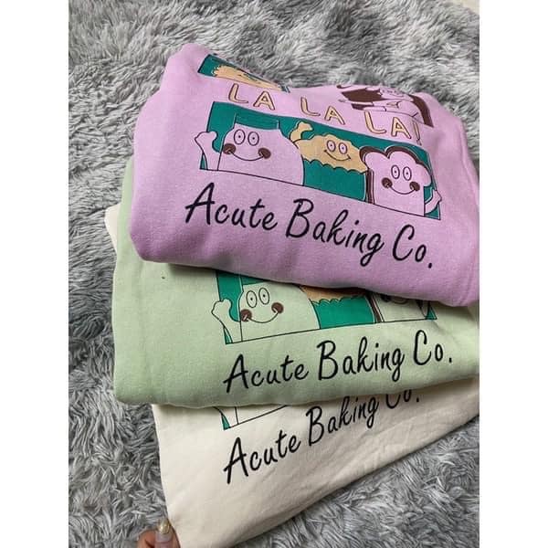 Áo Sweater COOKIE Form Rộng Tay Phồng, Áo Nỉ Cổ Tròn Nam Nữ Form To