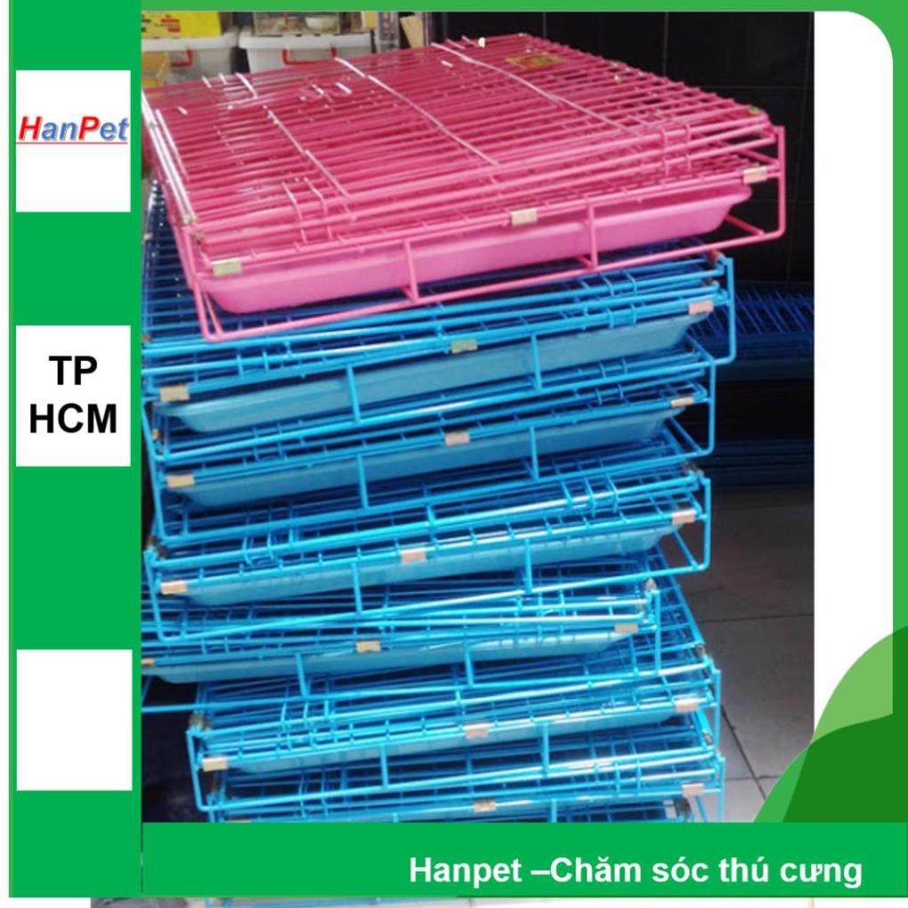 Hanpet.GV- Chuồng Lồng cũi chó mèo dưới 25kg (SD90 SD70 &amp; SD75) Chuồng chó mèo sơn tĩnh điện gấp gọn