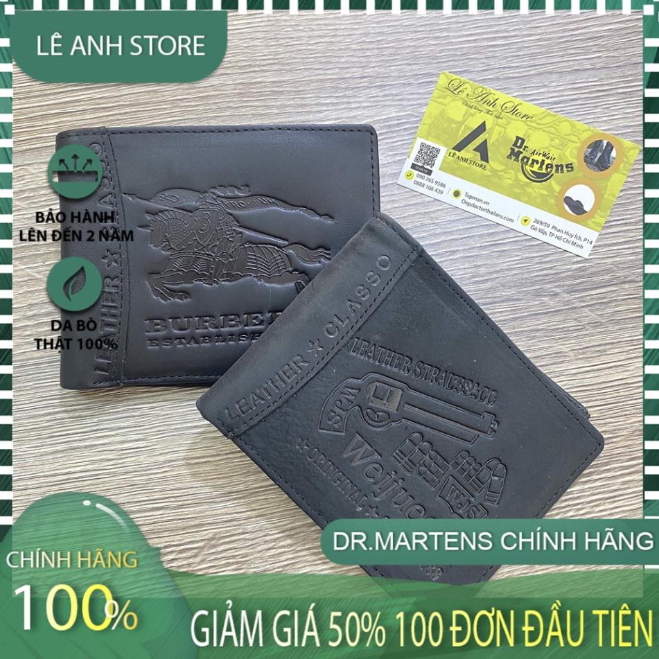 Ví Da Nam Hàng Hiệu BURBERRY, VERSACE, POLO, ..- Da Bò Thật 100% - Chính Hãng-kiểu dáng ngang ©️