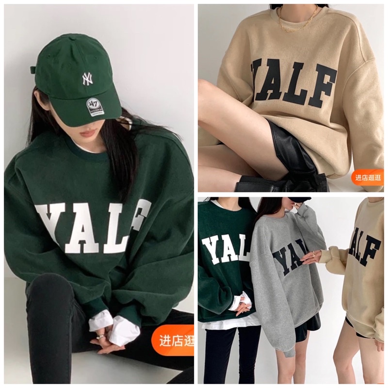 Áo hoodie nam nữ, sweater nỉ bông unisex from rộng siêu dày dặn in hình YALF