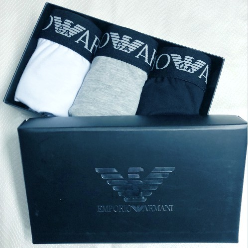 EMPORIO ARMANI 1 Quần Lót Boxer Armani Vải Cotton In Họa Tiết Thời Trang Cho Nam