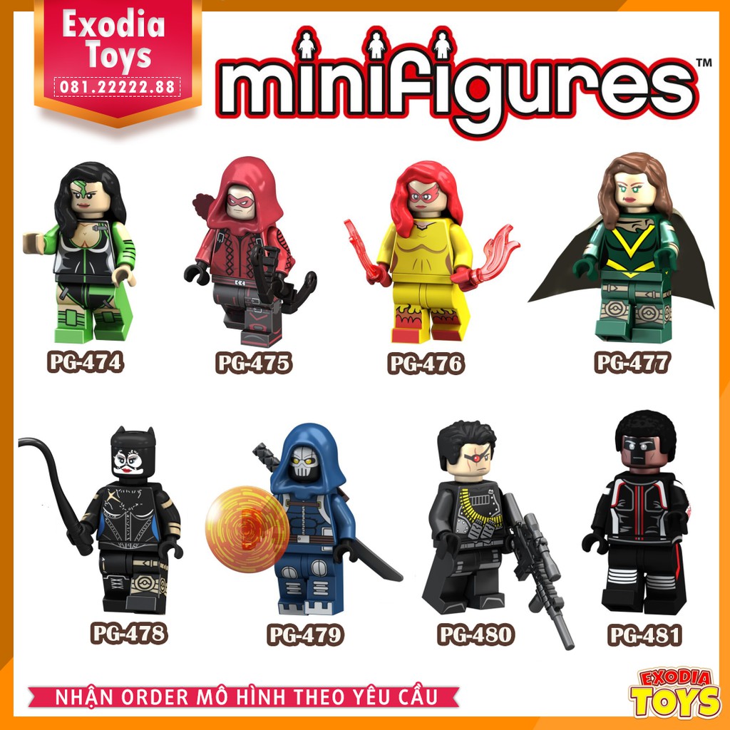 Xếp hình Minifigure Nhân vật siêu anh hùng vũ trụ Marvel và DC Comics - Đồ Chơi Lắp Ghép Sáng Tạo - POGO PG8120