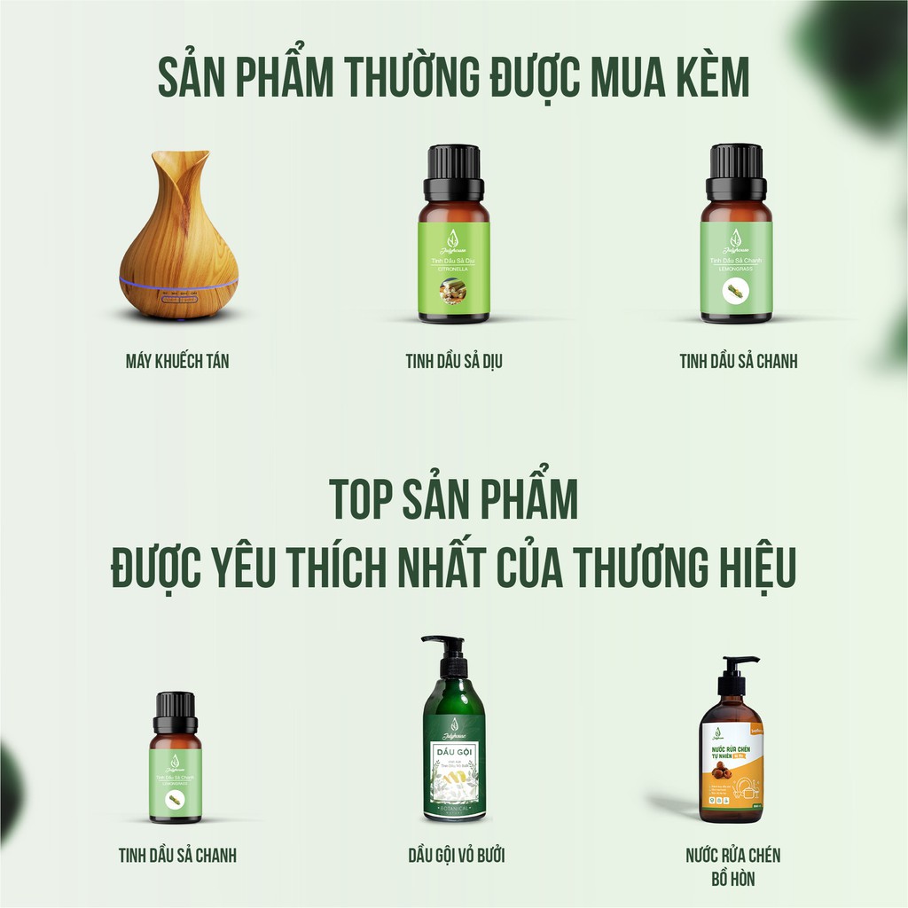 [Mã LIFEM1 giảm 50k đơn 99k] Tinh dầu Sả Java xông phòng, ngừa cảm cúm Julyhouse 10ml