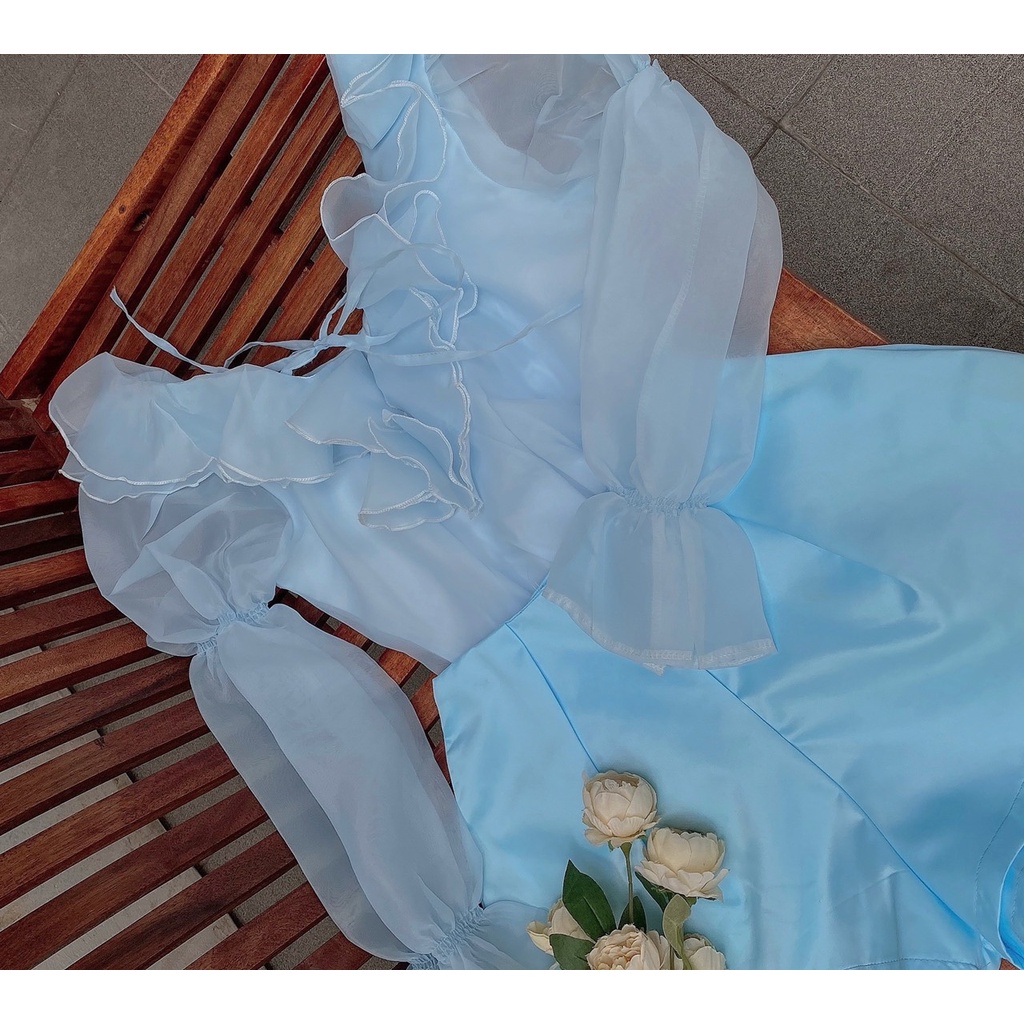 [SÉT] Sét bộ nữ quần rông áo kiếng phồng ảnh shop chụp