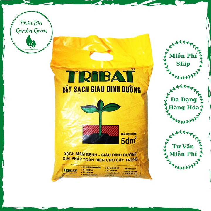 Đất sạch tribat 5dm3 trồng cây cảnh, bonsai, ươm cây con, hoa hồng, hoa mai