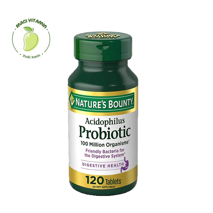 Viên uống bổ sung lợi khuẩn Acidophilus Probiotic - Nature's Bounty - 120 viên