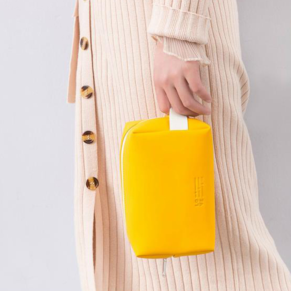 [Hàng mới về] Túi da PU chống nước đựng mỹ phẩm đa năng