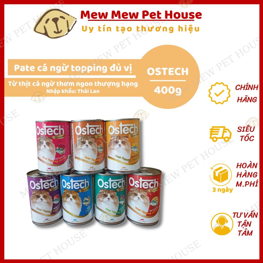 [Rẻ vô địch] [Siêu Sale] Pate Lon Cho Mèo OSTECH Cấp Nước Chống Sạn Thận 400gr