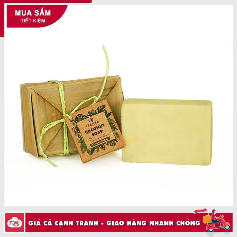 XÀ BÔNG DỪA HANDMADE HƯƠNG SẢ CHANH/  COCONUT SOAP (LEMONGRASS)