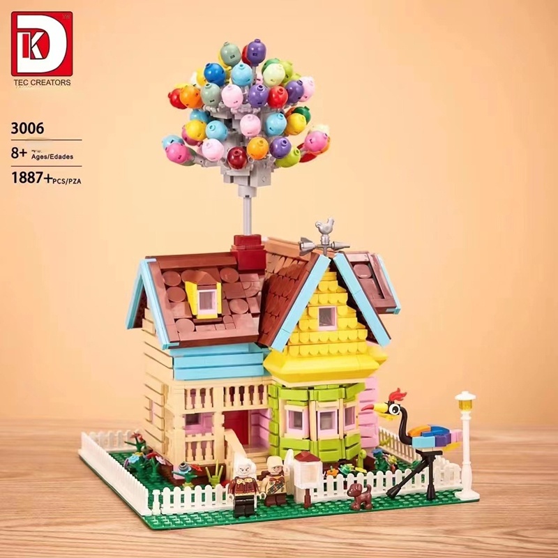 Đồ chơi Lắp ráp Mô hình DK3006 Creative Cartoon Movie Scenes Balloon Flying House Nhà bóng lớn
