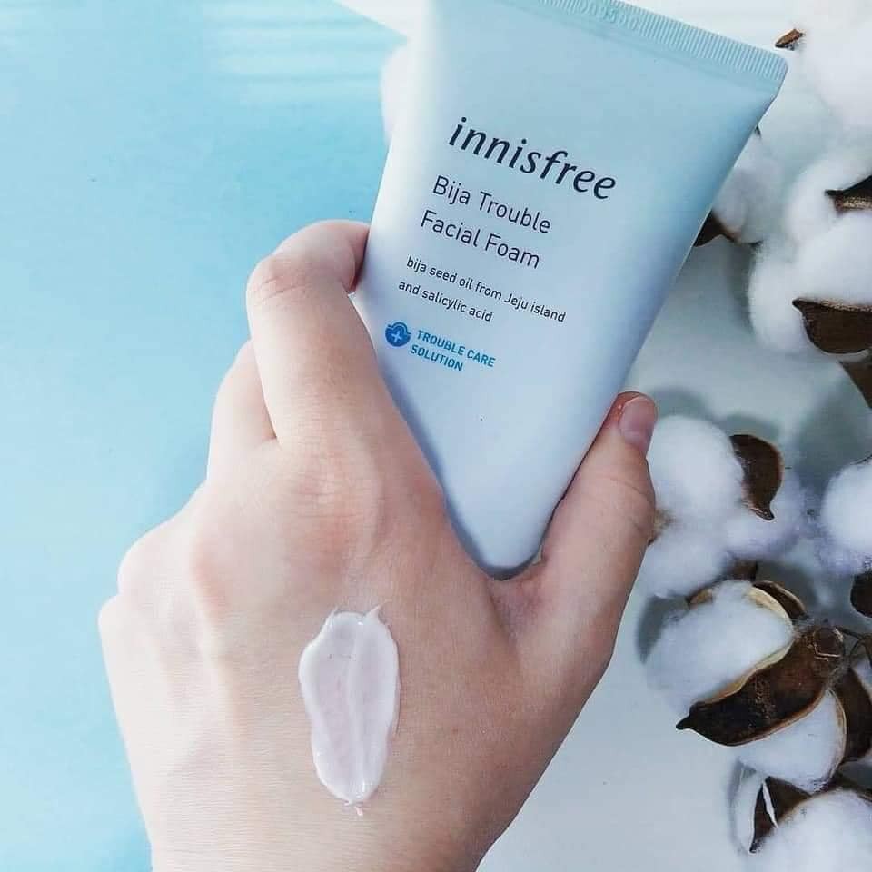 Sữa rửa mặt Innisfree Bija Trouble Facial Foam 150ml cho da nhạy cảm 💙 Shop Bunny Beans 💙