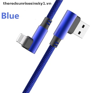 ##TSS## Braided 90 Degree Right Angle Type C/IOS/ Micro USB Fast Data Sync Charger Cable .